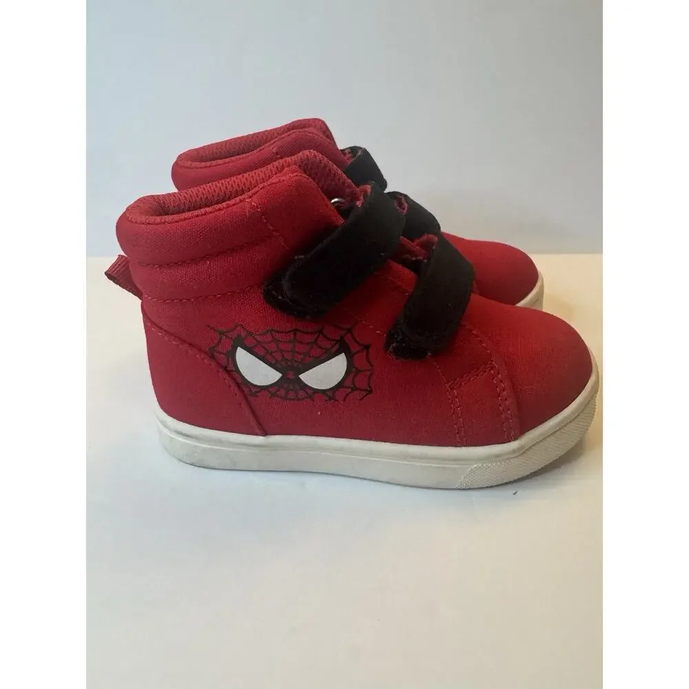 Baby GAP Marvel Spider Man Toddler Shoes Size 7 Red Hook Loop Sneakers